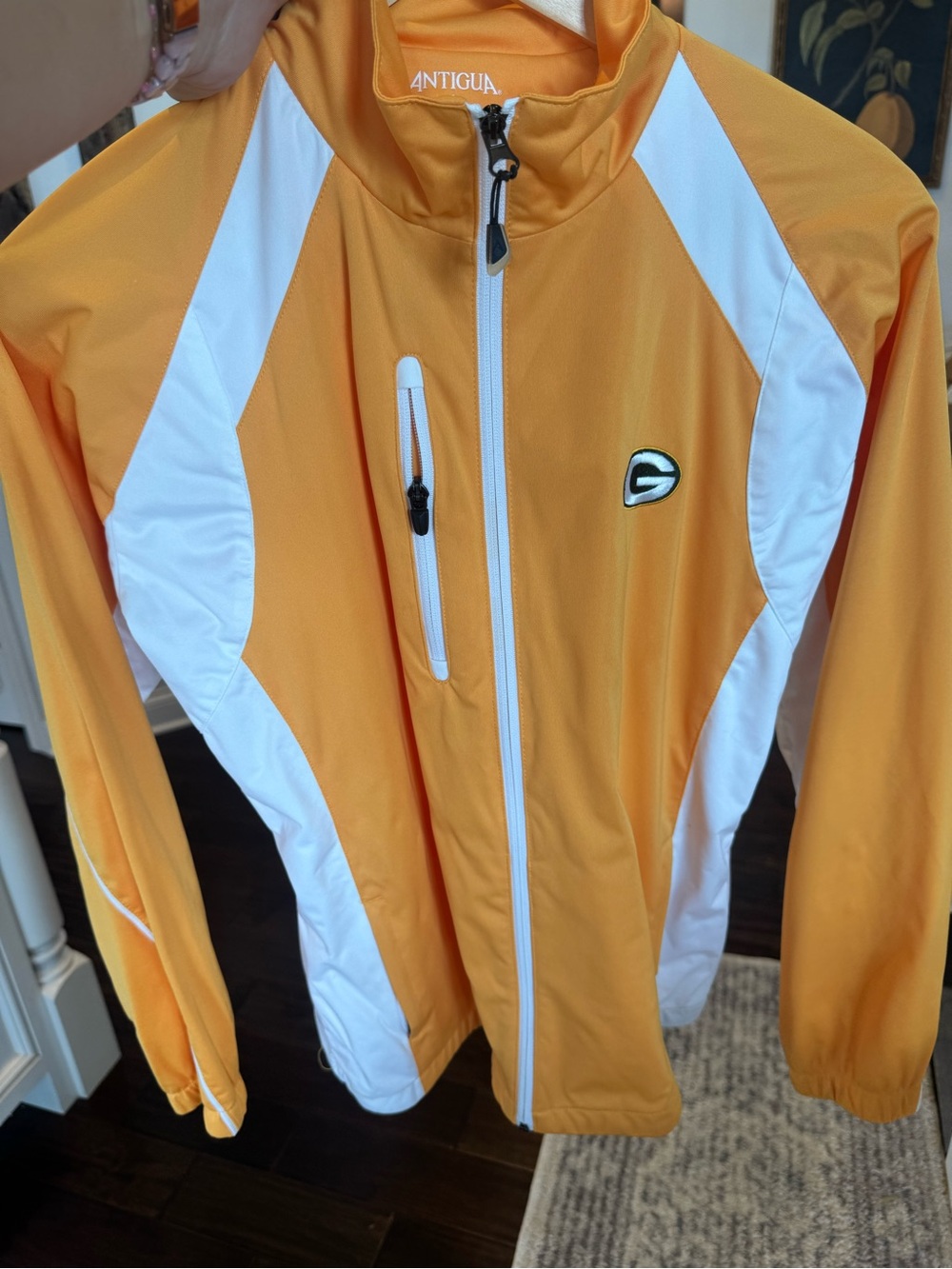 Green Bay Packers yellow & White Women's Full-Zip light weight jacket